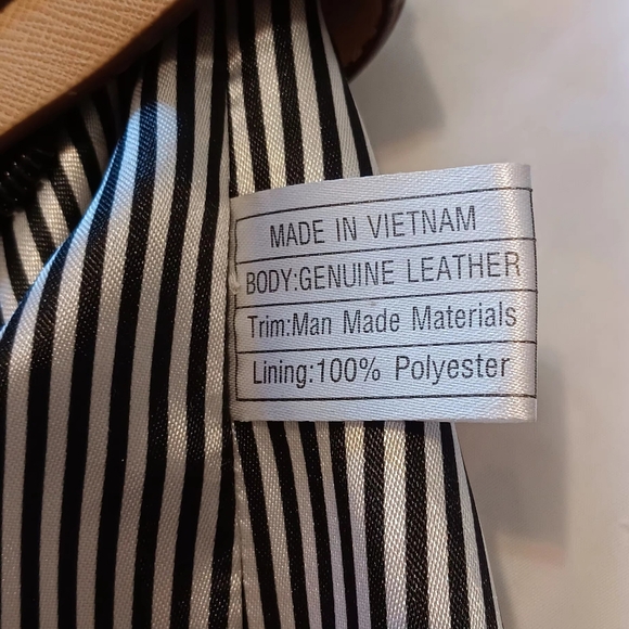 Clark Tote Bag Beige-Black Genuine Leather Women - Picture 6 of 14